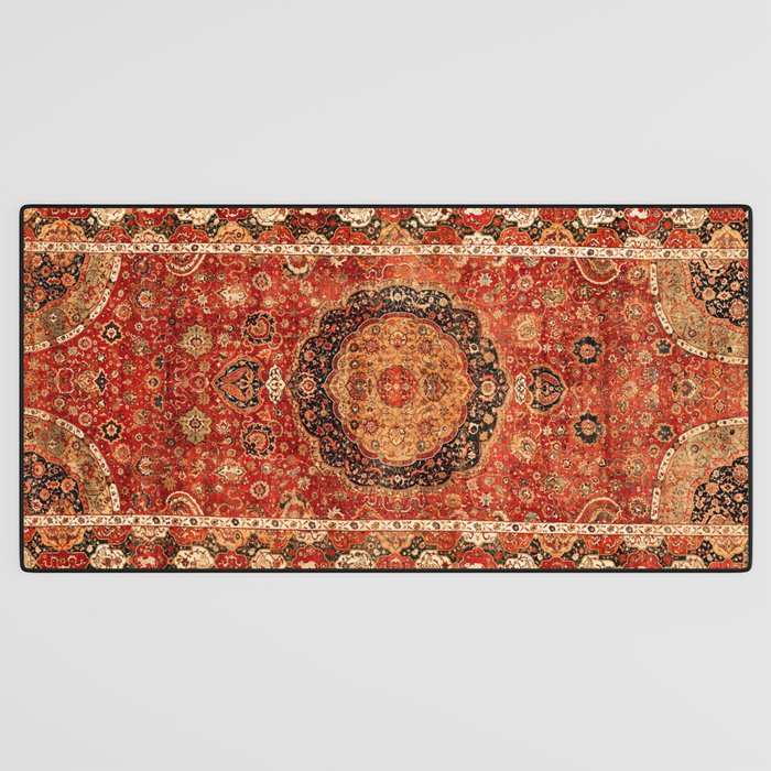 Seley 16th Century Antique Persian Carpet Print Desk Mat Gallery Image 3