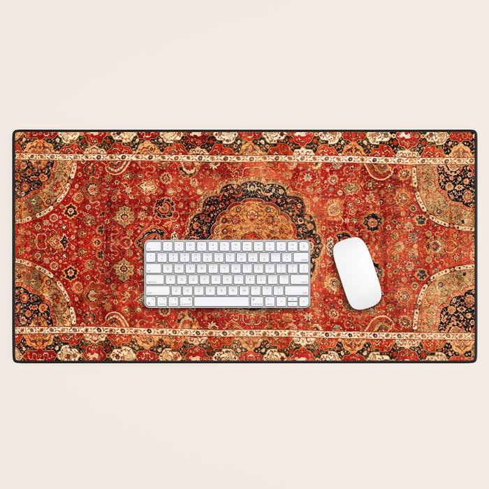 Seley 16th Century Antique Persian Carpet Print Desk Mat Gallery Image 1