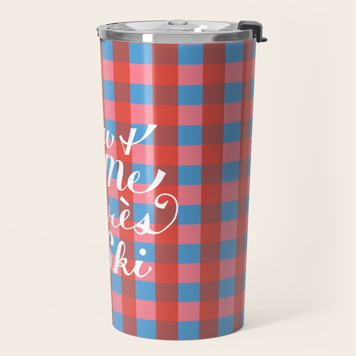 You and Me Apres Ski in Plaid Travel Mug Gallery Image 2