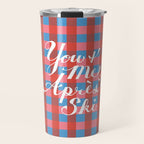 You and Me Apres Ski in Plaid Travel Mug Gallery Image 1