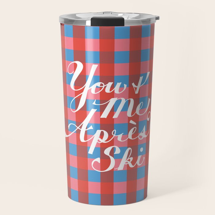 You and Me Apres Ski in Plaid Travel Mug Gallery Image 1