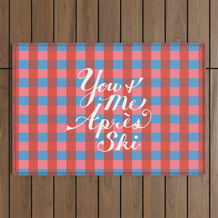You and Me Apres Ski in Plaid Outdoor Rug Gallery Image 1