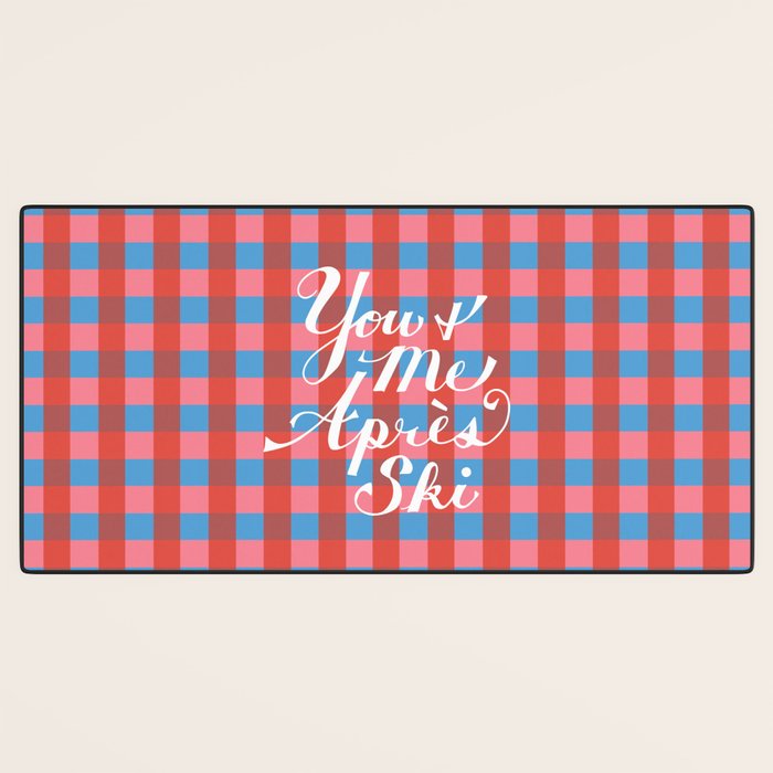 You and Me Apres Ski in Plaid Desk Mat Gallery Image 3