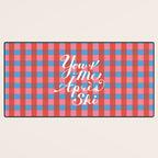 You and Me Apres Ski in Plaid Desk Mat Gallery Image 3