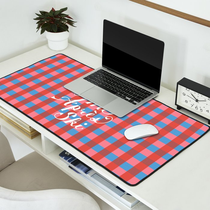 You and Me Apres Ski in Plaid Desk Mat Gallery Image 2