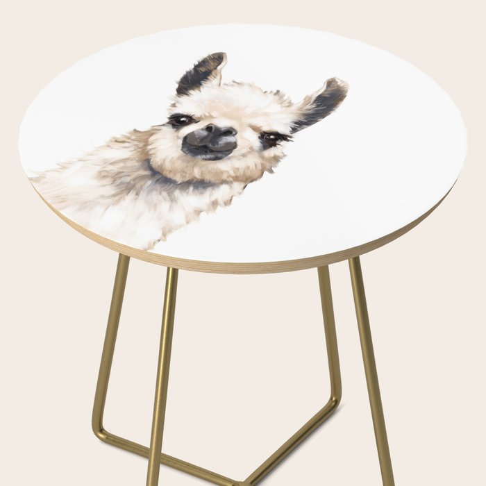 Sneaky Llama White Side Table Gallery Image 2