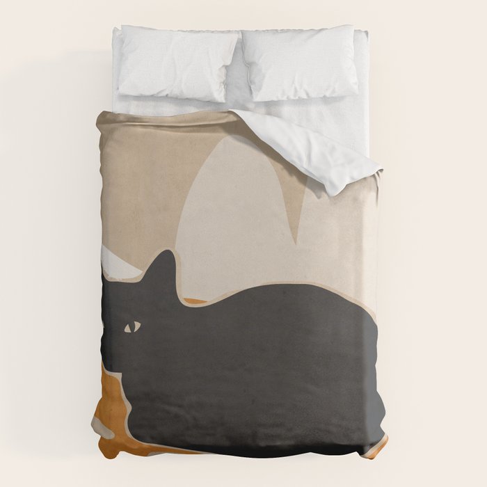 Minimal Abstract Art Cat 3 Duvet Cover Gallery Image 6