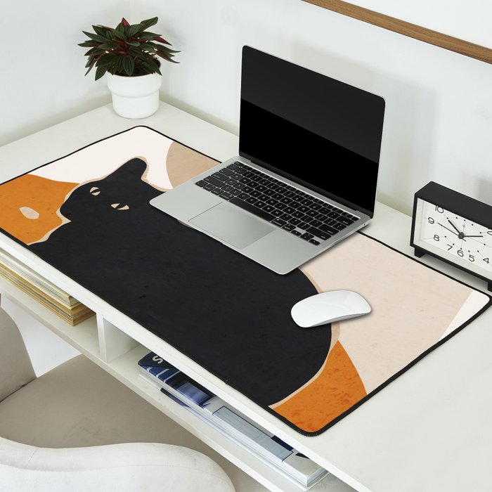 Minimal Abstract Art Cat 3 Desk Mat Gallery Image 2