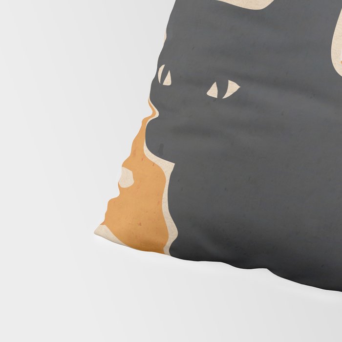 Minimal Abstract Art Cat 3 Pillow Sham Gallery Image 4