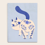 Purrcelin Cat - Pretty Delft Porcelain Kitty Notebook Gallery Image 4