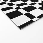 Retro black and white chackered pattern  Welcome Mat Gallery Image 2
