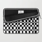 Retro black and white chackered pattern  Laptop Sleeve Gallery Image 2