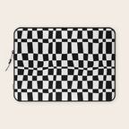 Retro black and white chackered pattern  Laptop Sleeve Gallery Image 1