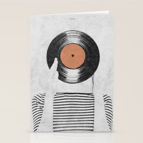 Vinyl record head ... Stationery Card Gallery Image 1