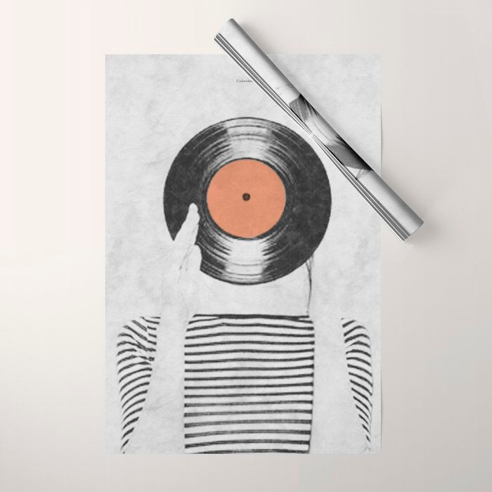 Vinyl record head ... Wrapping Paper Gallery Image 1