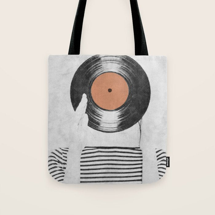 Vinyl record head ... Tote Bag Gallery Image 1