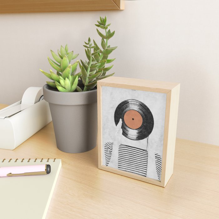 Vinyl record head ... Mini Art Print Gallery Image 2