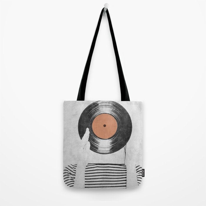 Vinyl record head ... Tote Bag Gallery Image 2