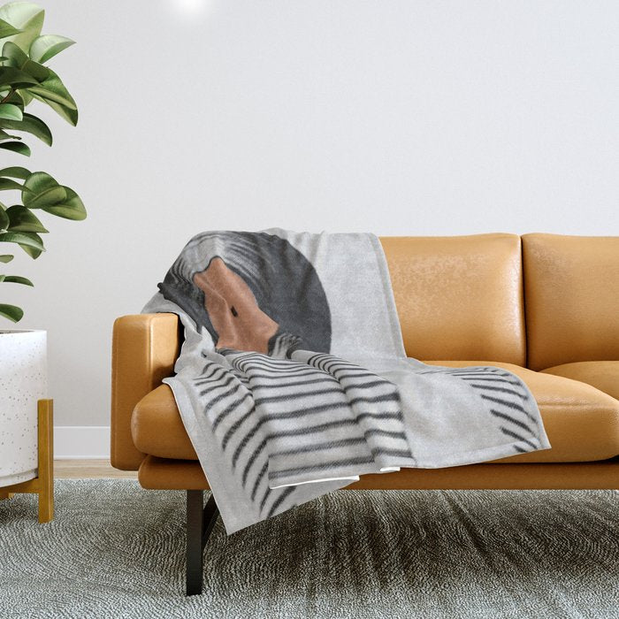 Vinyl record head ... Throw Blanket Gallery Image 1
