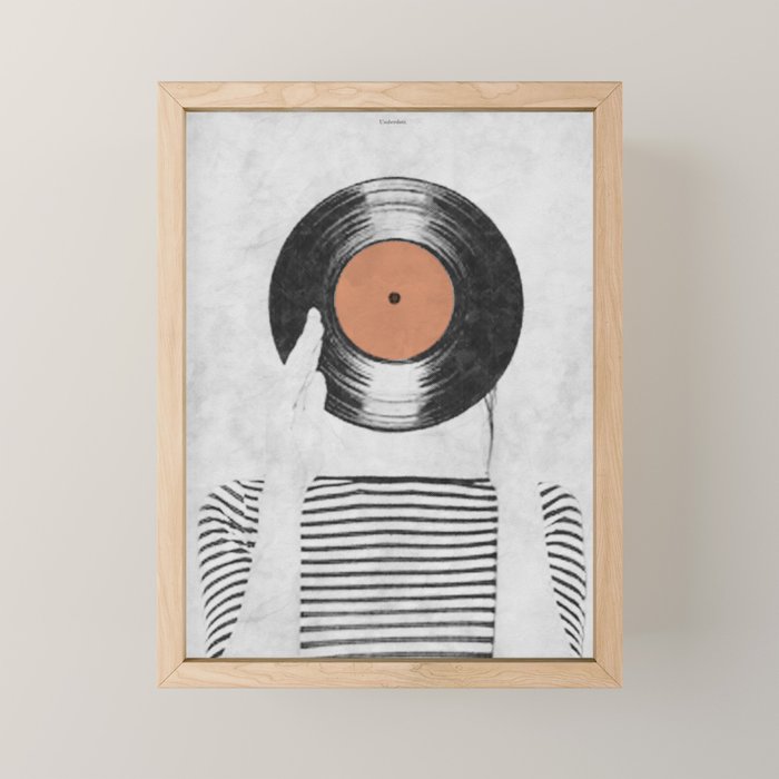 Vinyl record head ... Mini Art Print Gallery Image 1