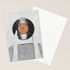 Vinyl record head ... Stationery Card Gallery Image 2