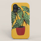 Begonia maculata pot watercolor iPhone Case Gallery Image 1