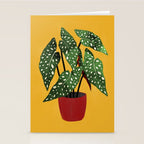 Begonia maculata pot watercolor Stationery Card Gallery Image 2