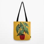 Begonia maculata pot watercolor Tote Bag Gallery Image 2
