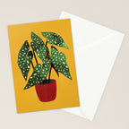 Begonia maculata pot watercolor Stationery Card Gallery Image 2
