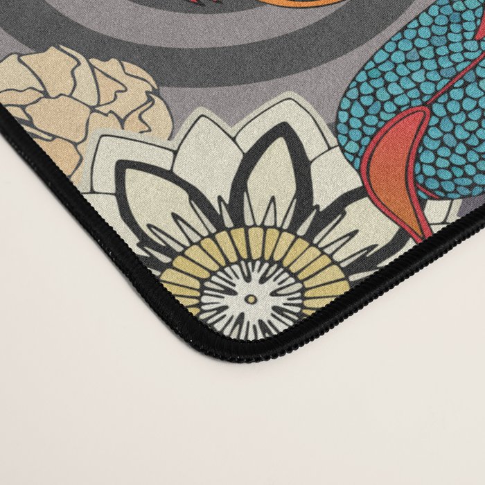 dragon tattoo dark Desk Mat Gallery Image 4