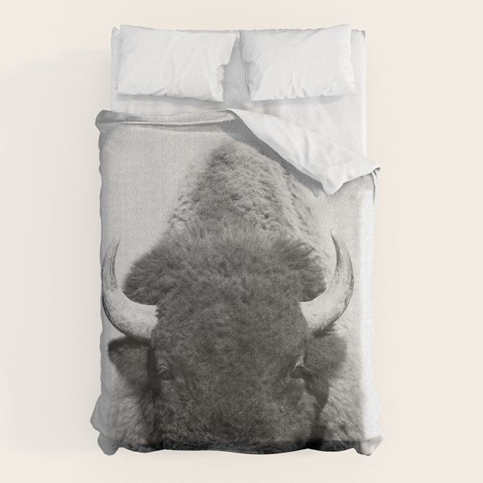 Buffalo - Black & White Duvet Cover Gallery Image 1