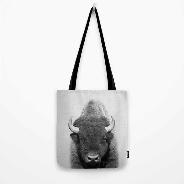 Buffalo - Black & White Tote Bag Gallery Image 2