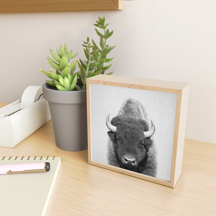 Buffalo - Black & White Mini Art Print Gallery Image 2