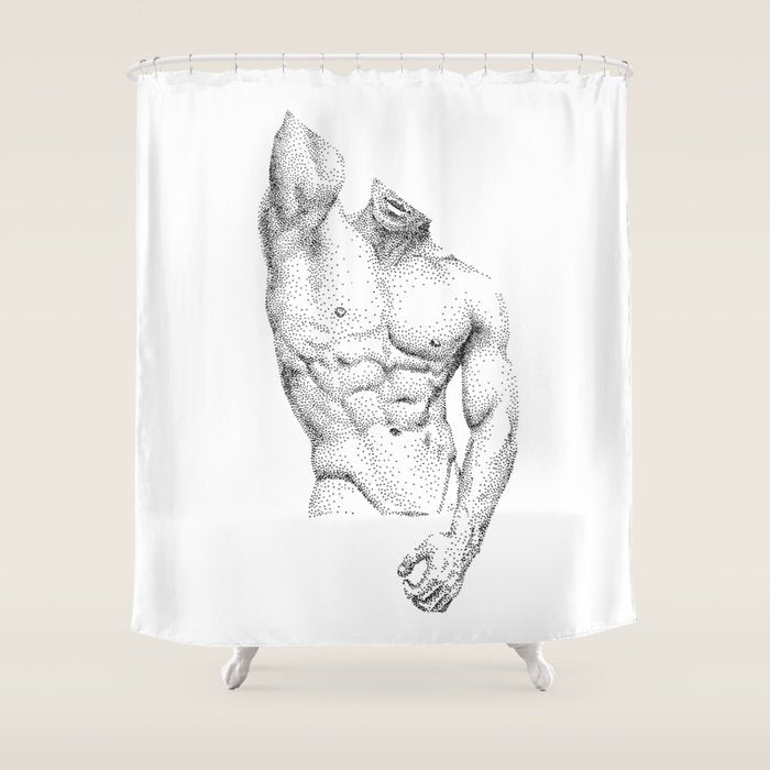 Philippe - Nood Dood Shower Curtain Gallery Image 1