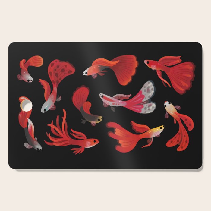 Red guppy Cutting Board Gallery Image 1