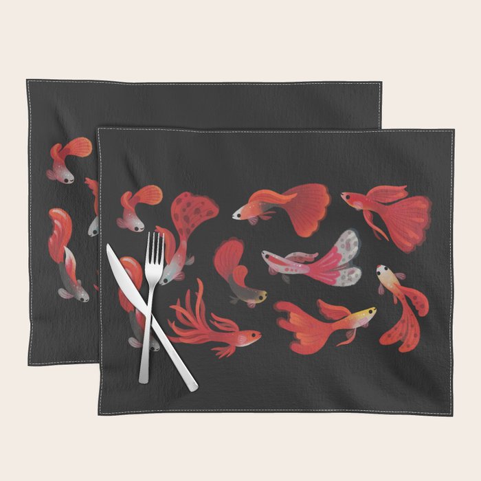 Red guppy Placemat Gallery Image 1