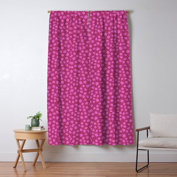 Pretty in Pink Winter Snowflakes Window Curtain Gallery Image 5