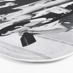 Women Beer Drinkers, Black and White Vintage Art Bath Mat Gallery Image 3