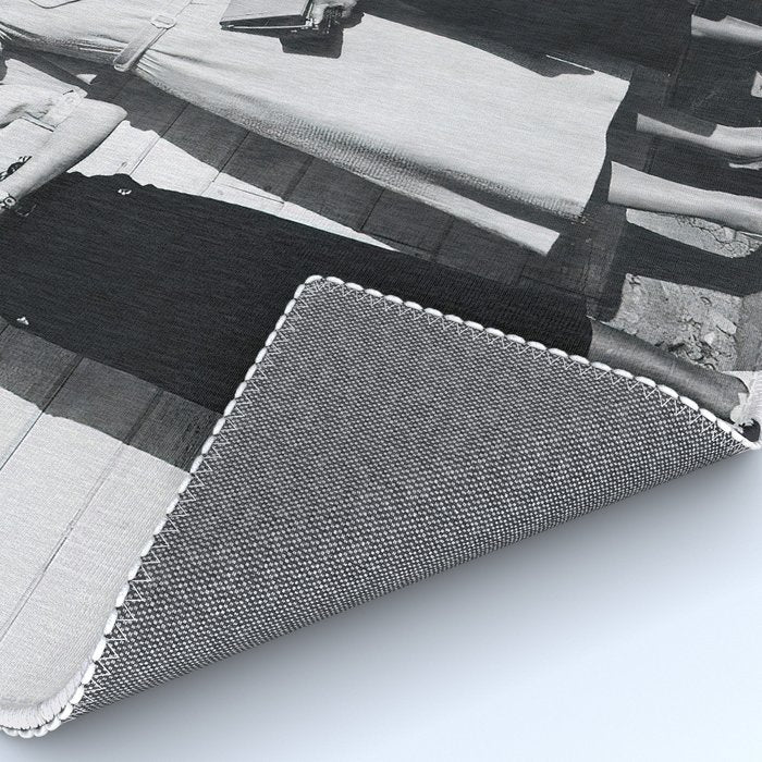 Women Beer Drinkers, Black and White Vintage Art Rug Gallery Image 4