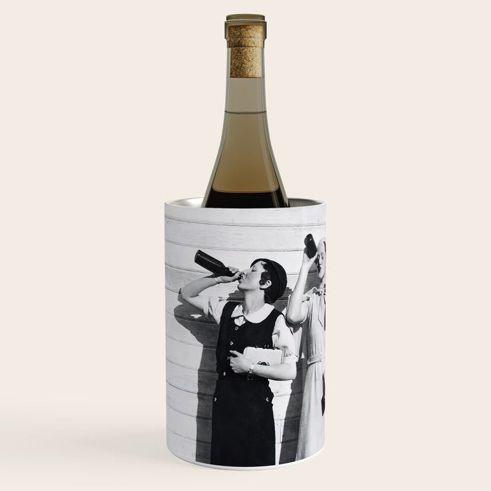 Women Beer Drinkers, Black and White Vintage Art Wine Chiller Gallery Image 2