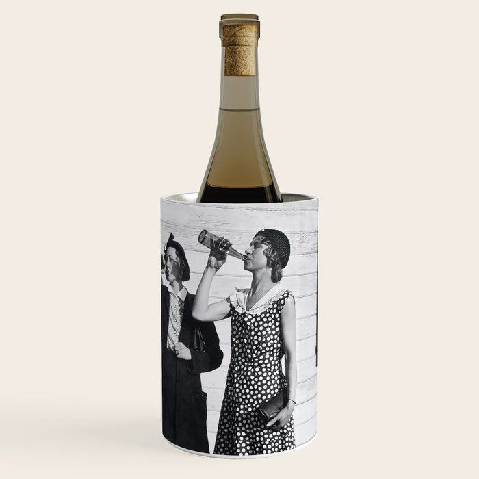 Women Beer Drinkers, Black and White Vintage Art Wine Chiller Gallery Image 3