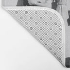 Women Beer Drinkers, Black and White Vintage Art Bath Mat Gallery Image 2