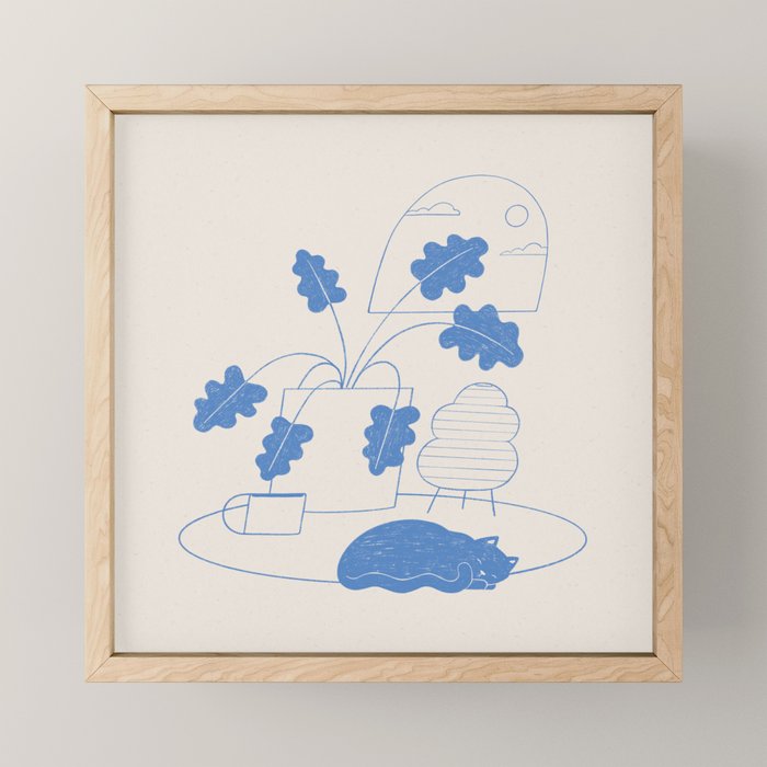 cozy nap Mini Art Print Gallery Image 1