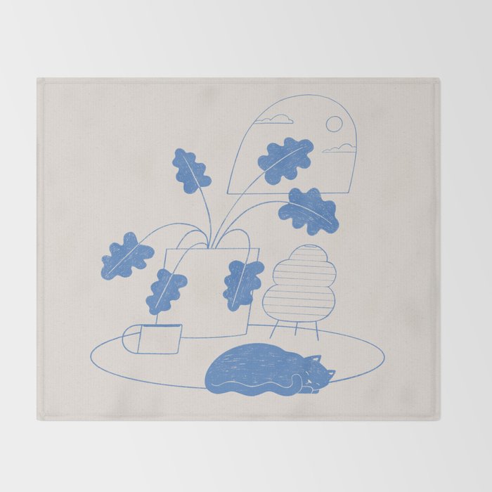 cozy nap Throw Blanket Gallery Image 2