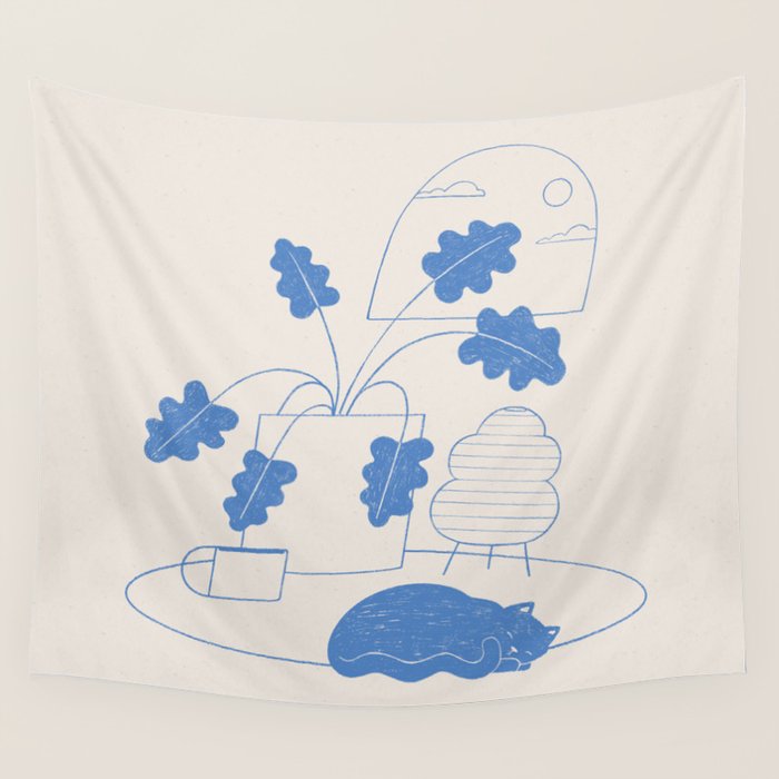 cozy nap Wall Tapestry Gallery Image 4