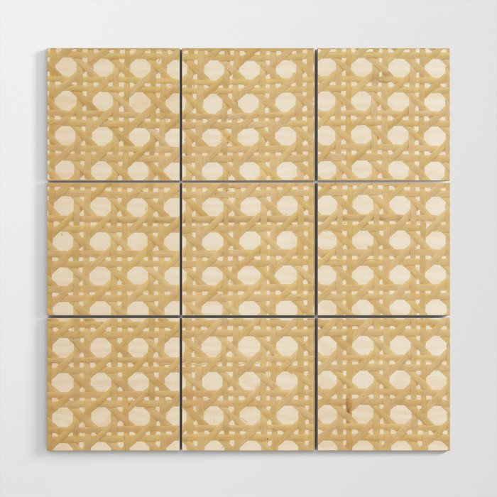 Cane Webbing Wood Wall Art Gallery Image 1