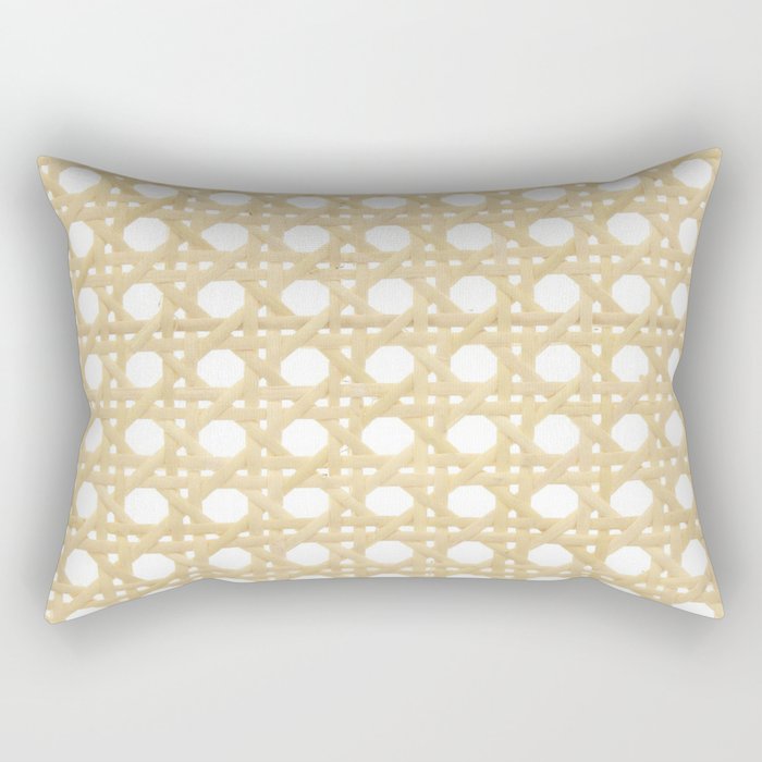 Cane Webbing Rectangular Pillow Gallery Image 1