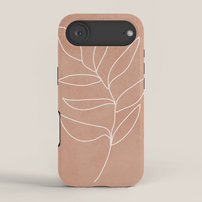 Engraved Leaf Line iPhone Case Gallery Image 2