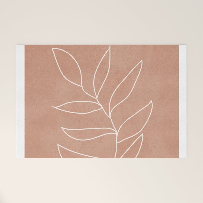 Engraved Leaf Line Welcome Mat Gallery Image 1