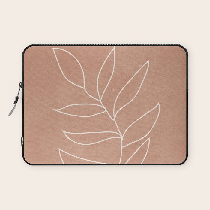 Engraved Leaf Line Laptop Sleeve Gallery Image 1